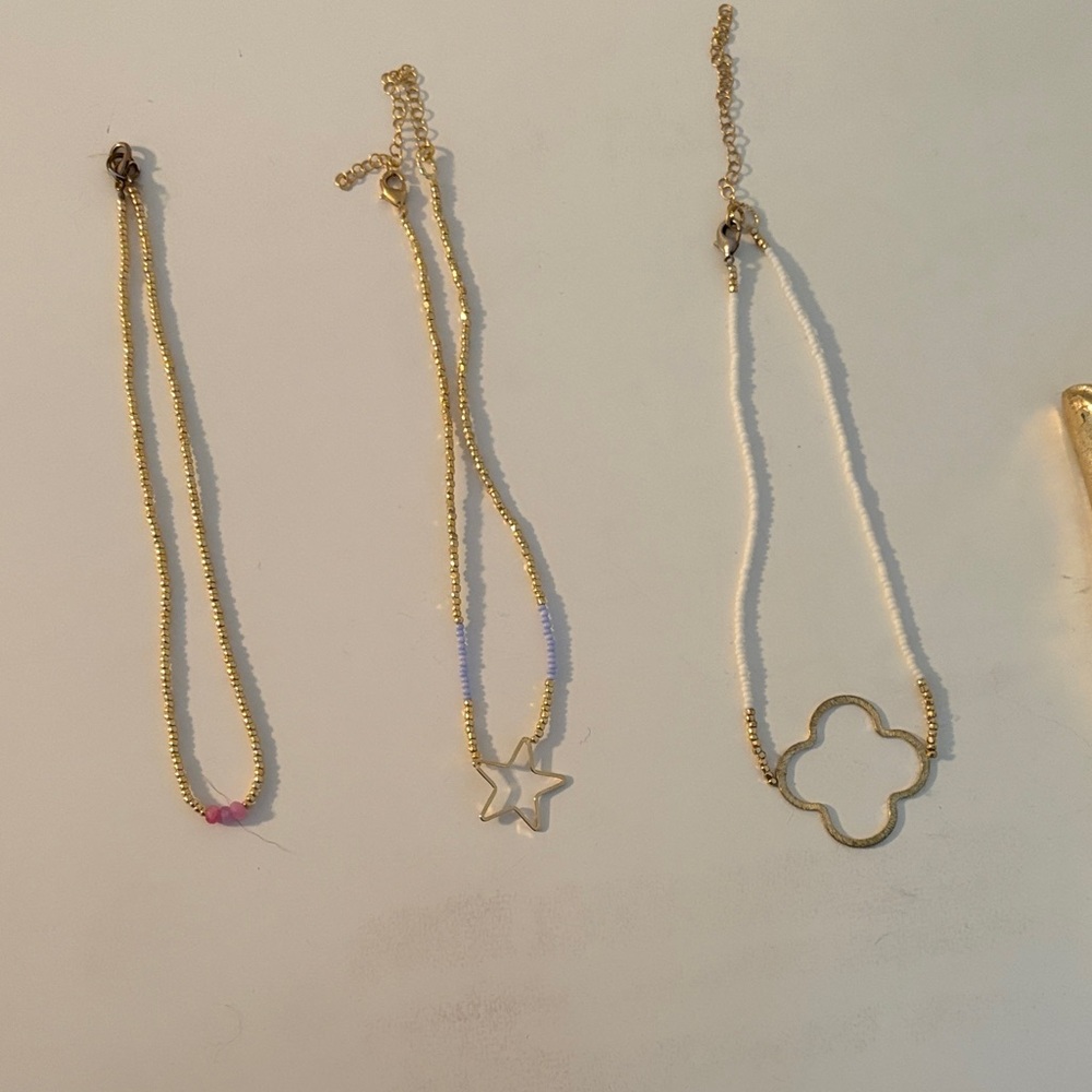 Gold Chain necklace with Charms